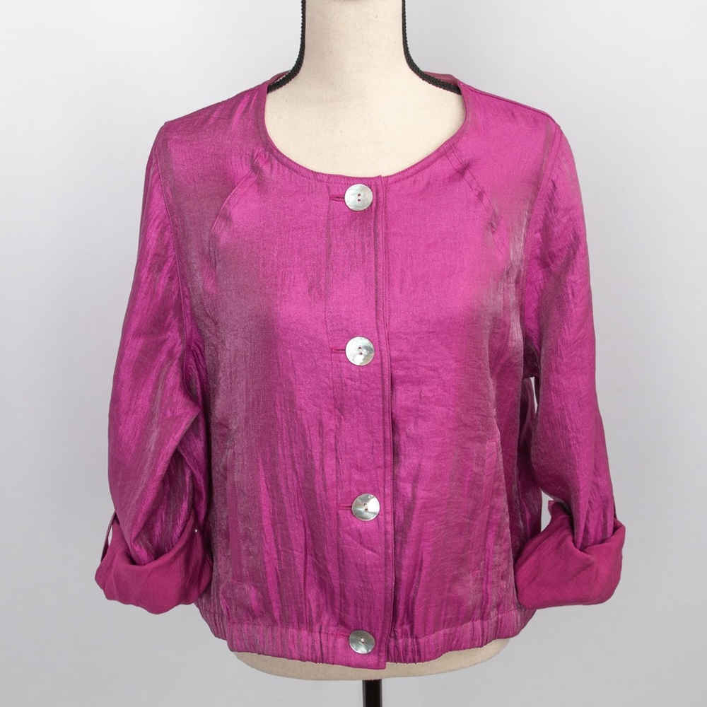Silky jacket summer jacket magenta purple pink 14
